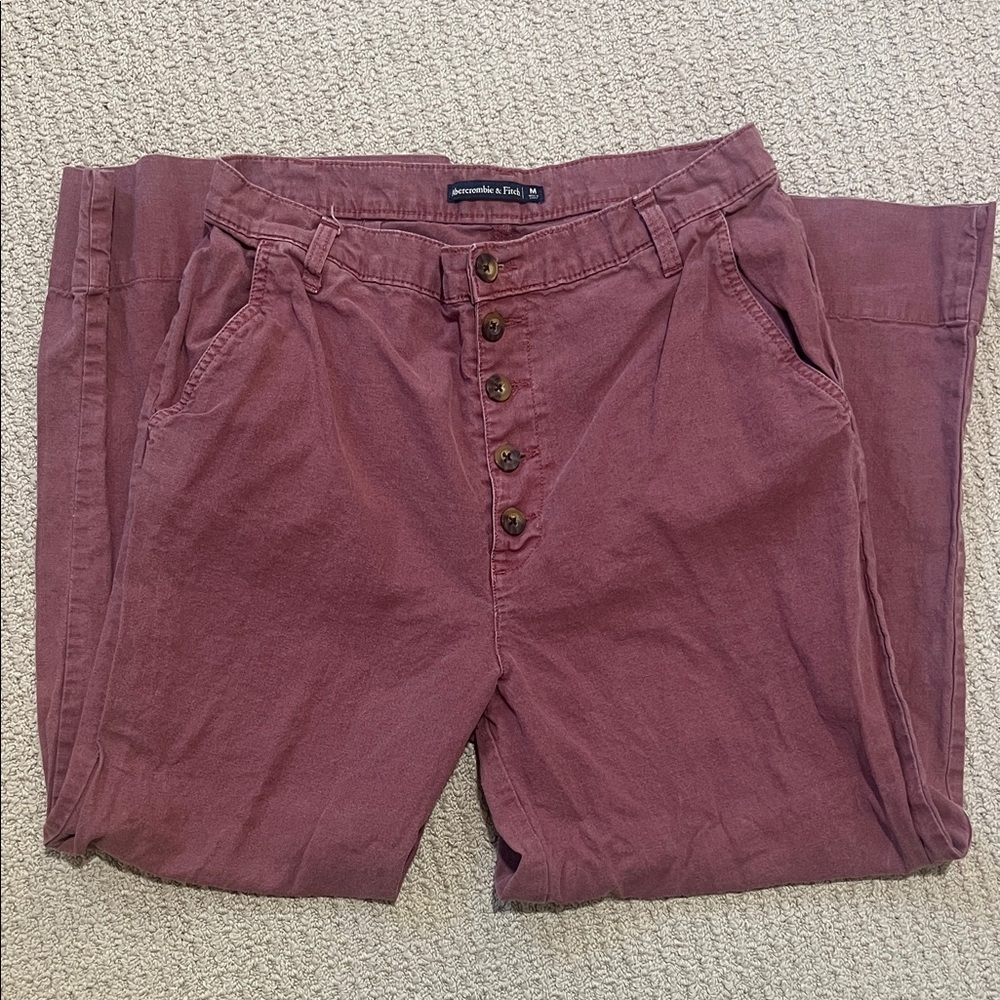 Burgundy Abercrombie & Fitch Women’s pants